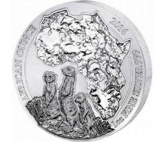 MEERKAT 2016 1 OZ - RWANDA - STRIEBORNÁ INVESTIČNÁ MINCA
