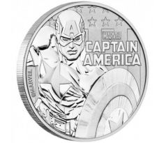 CAPTAIN AMERICA - MARVEL SERIES - 1 OZ 2019 - STRIEBORNÁ INVESTIČNÁ MINCA
