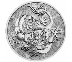 SINGLE DRAGON - CHINESE MYTHS AND LEGENDS - 1 OZ 2021 PERTH MINT - STRIEBORNÁ ZBERATEĽSKÁ MINCA