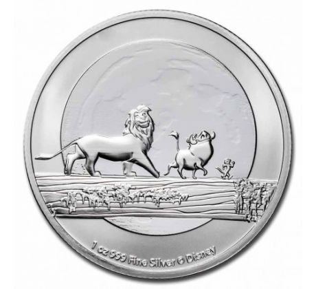 TIMON A PUMBA - HAKUNA MATATA - LION KING 25th ANNIVERSARY - 1 OZ 2021 - STRIEBORNÁ ZBERATEĽSKÁ MINCA
