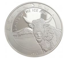 AUROCH - GIANTS OF THE ICE AGE - 1 OZ 2021 GHANA - STRIEBORNÁ ZBERATEĽSKÁ MINCA