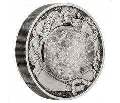 TEARS OF THE MOON - 2 OZ 2021 PERTH MINT - STRIEBORNÁ ZBERATEĽSKÁ TVAROVANÁ ANTIQUE MINCA V ZAUJÍMAVOM BOXE