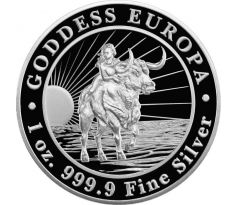 GODDESS EUROPA - 1 OZ 2022 TOKELAU - STRIEBORNÁ ZBERATEĽSKÁ MINCA