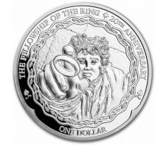 FRODO - LORD OF THE RONGS - 20th ANNIVERSARY - 1 OZ 2021 - STRIEBORNÁ ZBERATEĽSKÁ MINCA