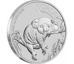 KOALA - 1 OZ 2022 AUSTRÁLIA - STRIEBORNÁ ZBERATEĽSKÁ MINCA