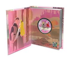 AURORA - DISNEY - 1 OZ 2022 NIUE - STRIEBORNÁ ZBERATEĽSKÁ KOLOROVANÁ PROOF MINCA V DARČEKOVEJ KNIŽKE