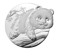 PANDA - MAKE A GREAT FIGURE - 1 OZ 2022 NIUE - TRIEBORNÁ ZBERATEĽSKÁ TVAROVANÁ MINCA V BOXE