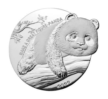 PANDA - MAKE A GREAT FIGURE - 1 OZ 2022 NIUE - TRIEBORNÁ ZBERATEĽSKÁ TVAROVANÁ MINCA V BOXE