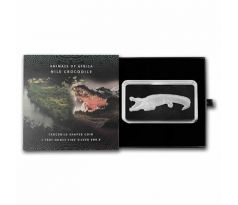 NILE CROCODILE - ANIMALS OF AFRICA - 1 OZ 2021 PAMP - SOLOMON ISLANDS - STRIEBORNÁ ZBERATEĽSKÁ TVAROVANÁ MINCA