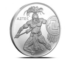 AZTEC - WARRIOR SERIES - 1 OZ AG .999 - GOLDEN STATE MINT - STRIEBORNÁ ZBERATEĽSKÁ MINCA