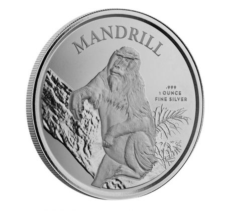 MANDRILL - 1 OZ 2021 CAMEROUN - STRIEBORNÁ ZBERATEĽSKÁ MINCA