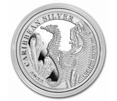 CARRIBEAN SEAHORSE - 1 OZ 2022 BARBADOS - STRIEBORNÁ ZBERATEĽSKÁ MINCA