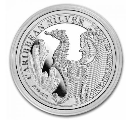 CARRIBEAN SEAHORSE - 1 OZ 2022 BARBADOS - STRIEBORNÁ ZBERATEĽSKÁ MINCA