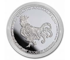 ROOSTER - CELTIS ANIMALS - 1 OZ 2022 CHAD - STRIEBORNÁ ZBERATEĽSKÁ MINCA