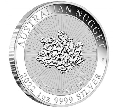 AUSTRALIAN NUGGET - LITTLE HERO 1890 - 1 OZ 2022 AUSTRALIA - STRIEBORNÁ ZBERATEĽSKÁ MINCA