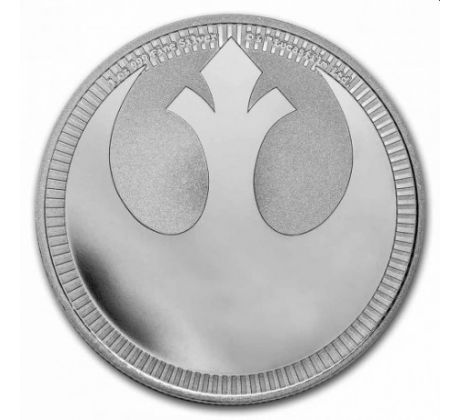 STAR WARS - REBEL ALLIANCE - 1 OZ 2022 NIUE - STRIEBORNÁ ZBERATEĽSKÁ MINCA