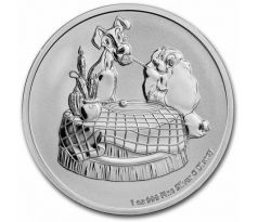 LADY A TRAMP - 1 OZ 2022 NIUE DISNEY - STRIEBORNÁ ZBERATEĽSKÁ MINCA