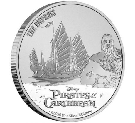 THE EMPRESS - PIRATES OF CARRIBEAN - 1 OZ 2021 NIUE - STRIEBORNÁ ZBERATEĽSKÁ MINCA