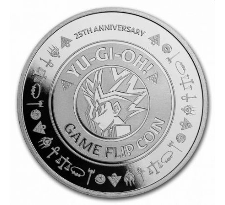 YU-GI-OH! - GAME FLIP COIN - 25th ANNIVERSARY - 1 OZ 2022 NIUE - STRIEBORNÁ ZBERATEĽSKÁ MINCA