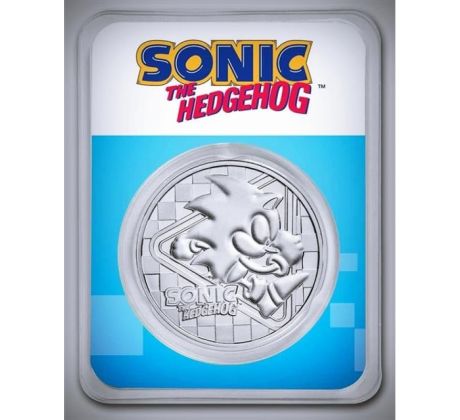 SONIC THE HEDGEDOG - 1 OZ 2022 NIUE - STRIEBORNÁ ZBERATEĽSKÁ MINCA V BLISTRI