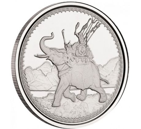 WAR ELEPHANT - 1 OZ 2022 GIBRALTAR - STRIEBORNÁ ZBERATEĽSKÁ MINCA