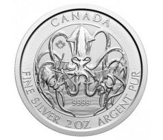 KRAKEN - CREATURES OF THE NORTH - 2 OZ 2020 CANADA - STRIEBORNÁ ZBERATEĽSKÁ MINCA