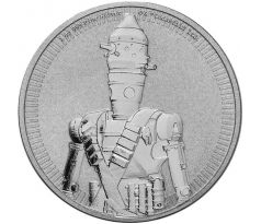 MANDALORIAN - IG-11 EYEGEE ELEVEN - STAR WARS SERIES - 1 OZ 2022 NIUE - STRIEBORNÁ ZBERATEĽSKÁ MINCA