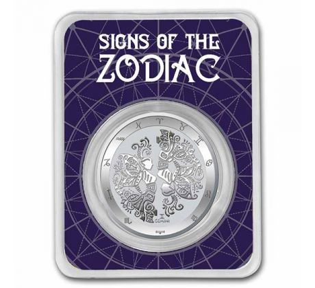 SINGS OF ZODIAC - ZNAMENIE PODĽA VÝBERU - 1 OZ 2021 TOKELAU - STRIEBORNÁ ZBERATEĽSKÁ MINCA V BLISTRI