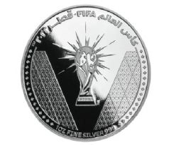 FIFA WORLD CUP - 1 OZ 2022 QUATAR - STRIEBORNÁ ZBERATEĽSKÁ MINCA