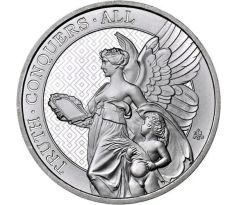 QUEEN´S VIRTUES TRUTH - 1 OZ 2022 ST. HELENA - STRIEBORNÁ ZBERATEĽSKÁ MINCA