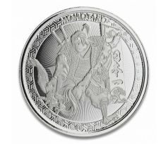 MOMOTARO AND THE DEMON - LEGENDS OF JAPAN - UKIYOVE STYLE - 1 OZ 2020 SAMOA - STRIEBORNÁ ZBERATEĽSKÁ MINCA
