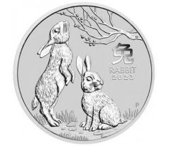 YEAR OF THE RABBIT - LUNAR 3 - 1 OZ 2023 AUSTRÁLIA - PERTH MINT - STRIEBORNÁ ZBERATEĽSKÁ MINCA