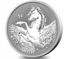 PEGASUS - 1 OZ 2022 BRITISH VIRGIN ISLANDS - FROSTED PREMIUM - STRIEBORNÁ ZBERATEĽSKÁ MINCA