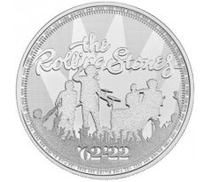 THE ROLLING STONES - 60th ANNIVERSARY - 1 OZ 2022 VEĽKÁ BRITÁNIA - STRIEBORNÁ ZBERATEĽSKÁ MINCA