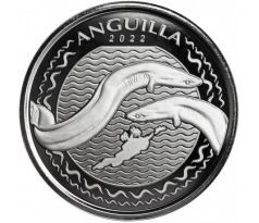 EEL - 1 OZ 2022 ANGUILLA - EC8 - STRIEBORNÁ ZBERATEĽSKÁ MINCA