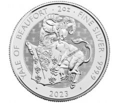 YALE OF BEAUFORT - TURDOR´S BEASTS - 2 OZ 2023 UK - STRIEBORNÁ ZBERATEĽSKÁ MINCA