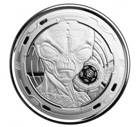 ALIEN - 1 OZ 2022 GHANA - STRIEBORNÁ ZBERATEĽSKÁ MINCA