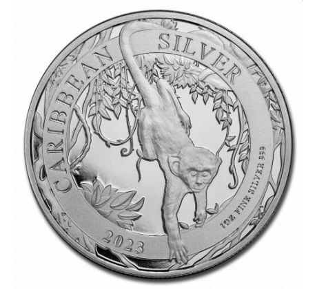 CARRIBEAN GREEN MONKEY - 1 OZ 2023 BARBADOS - STRIEBORNÁ ZBERATEĽSKÁ MINCA