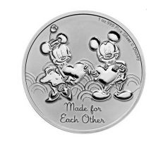 MICKEY AND MINNIE - MADE FOR EACH OTHER - 1 OZ 2023 NIUE - STRIEBORNÁ ZBERATEĽSKÁ MINCA