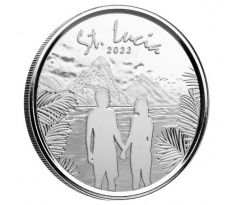 COUPLE - 1 OZ 2022 ST. LUCIA - EASTERN CARRIBEAN - STRIEBORNÁ ZBERATEĽSKÁ MINCA