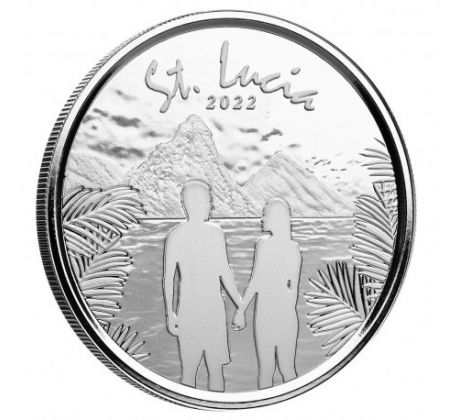 COUPLE - 1 OZ 2022 ST. LUCIA - EASTERN CARRIBEAN - STRIEBORNÁ ZBERATEĽSKÁ MINCA