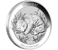 WOMBAT - 1 OZ 2023 AUSTRÁLIA - PERTH MINT - STRIEBORNÁ ZBERATEĽSKÁ MINCA