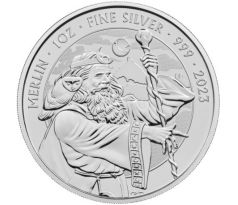 MERLIN - MYTHS AND LEGENDS - 1 OZ 2023 VEĽKÁ BRITÁNIA - STRIEBORNÁ ZBERATEĽSKÁ MINCA
