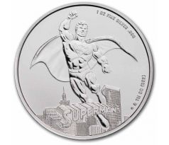 SUPERMAN - DC COMICS - 1 OZ 2023 SAMOA - STRIEBORNÁ ZBERATEĽSKÁ MINCA