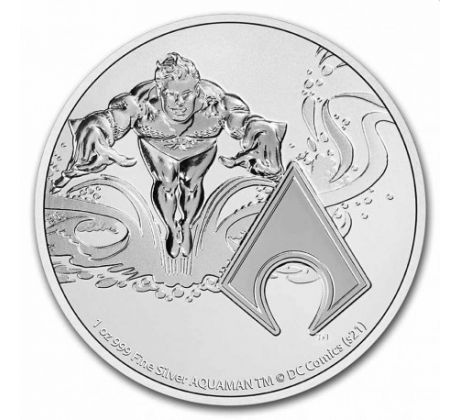 AQUAMAN - JUSTICE LEAGUE - 1 OZ 2023 NIUE - STRIEBORNÁ ZBERATEĽSKÁ MINCA