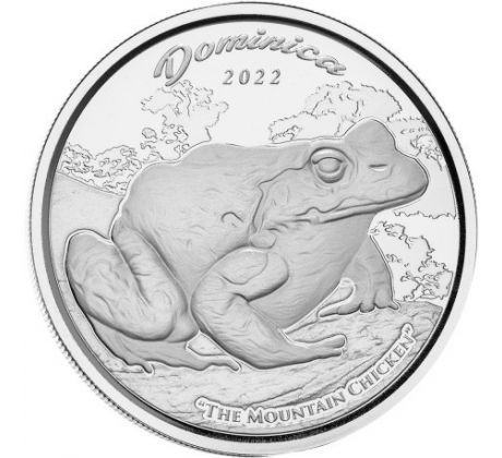 MOUNTAIN CHICKEN TOAD - EC8 EASTERN CARRIBEAN - 1 OZ 2022 - DOMINICA - STRIEBORNÁ ZBERATEĽSKÁ MINCA
