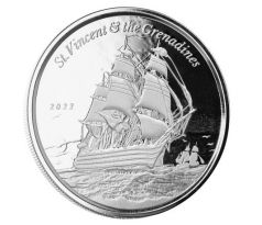 WAR SHIP - EC8 EASTERN CARRIBEAN - 1 OZ 20222 - ST. VINCENT AND GRENADINES - STRIEBORNÁ ZBERATEĽSKÁ MINCA
