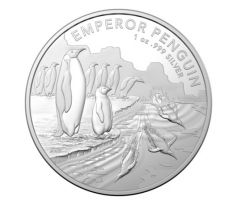 EMPEROR PENGUIN - 1 OZ 2023 - AUSTRALIAN ANTARCTIC TERRITORY - STRIEBORNÁ ZBERATEĽSKÁ MINCA