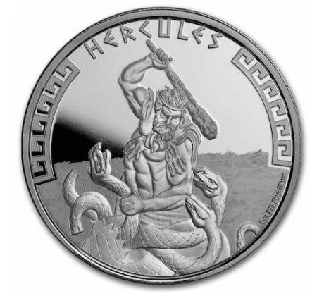 HERCULES - HEROES OF GREEK MYTOLOGY - 1 OZ 2023 NIUE - STRIEBORNÁ ZBERATEĽSKÁ MINCA