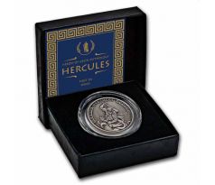 HERCULES - HEROES OF GREEK MYTOLOGY - 1 OZ 2023 NIUE- STRIEBORNÁ ZBERATEĽSKÁ ANTIQUE MINCA + BOX